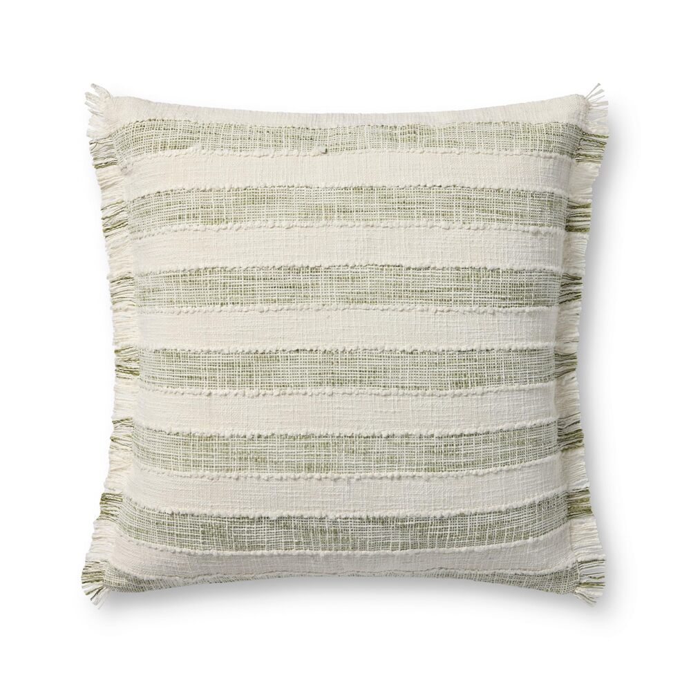 1834 II Collection PLL0134 Green/Ivory 22'' x 22'' Cover w/Down Pillow